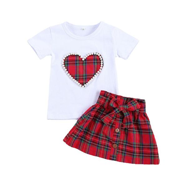 christmas infant baby girls clothes sets short sleve love heart pullover t shirts+plaid bow skirt clothing set 1-5years, White
christmas infant baby girls clothes sets short sleve love heart pullover t shirts+plaid bow skirt clothing set 1-5years, White