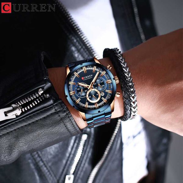 wristwatches curren fashion mens watches stainless steel sport chronograph quartz watch men relogio masculino, Slivery;brown
wristwatches curren fashion mens watches stainless steel sport chronograph quartz watch men relogio masculino, Slivery;brown