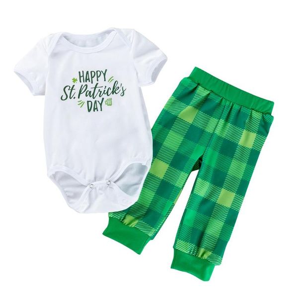 fashion charm selling newborn babys boys babys girls st. patrick's day printed romper jumpsuit + plaid jumpsuit, Blue
fashion charm selling newborn babys boys babys girls st. patrick's day printed romper jumpsuit + plaid jumpsuit, Blue
