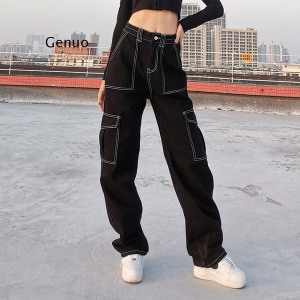 women straight wide leg jeans, trendy hip hop style high waist relaxed fit denim pants pockets decor spring autumn wear, Blue
women straight wide leg jeans, trendy hip hop style high waist relaxed fit denim pants pockets decor spring autumn wear, Blue