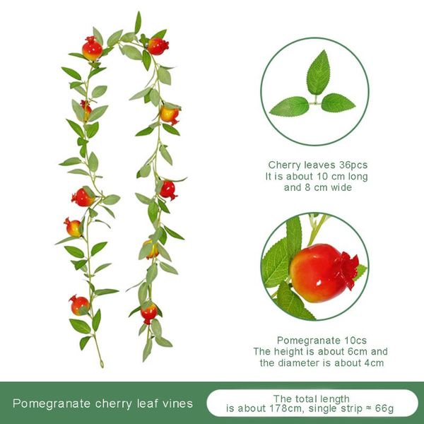 178cm wedding decoration backdrop pomegranate garlands artificial plant leaves vines wall hanging garland wedding table decor
178cm wedding decoration backdrop pomegranate garlands artificial plant leaves vines wall hanging garland wedding table decor