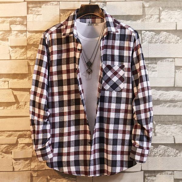 men's casual shirts men shirt 2021 spring autumn long sleeve flannel plaid office style business, White;black
men's casual shirts men shirt 2021 spring autumn long sleeve flannel plaid office style business, White;black