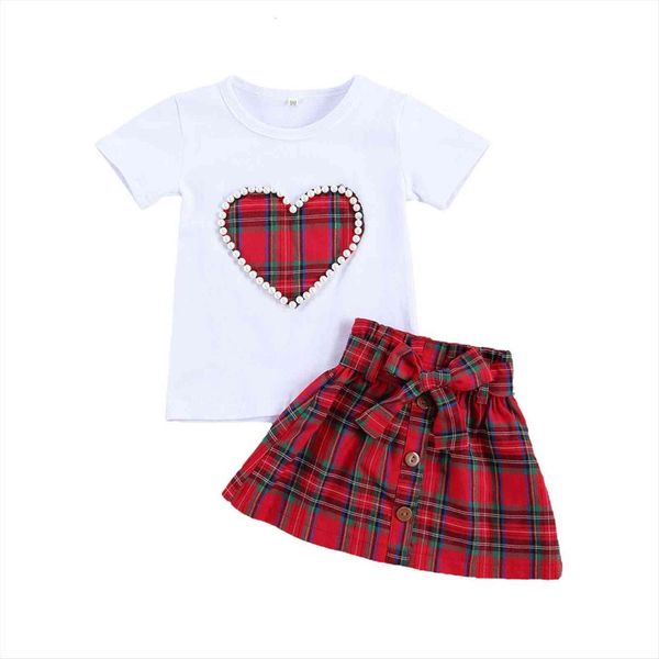 xmas 1 5y infant baby girls clothes sets plaid print pearl short sleeve t shirts a line skirts 2pcs, White
xmas 1 5y infant baby girls clothes sets plaid print pearl short sleeve t shirts a line skirts 2pcs, White