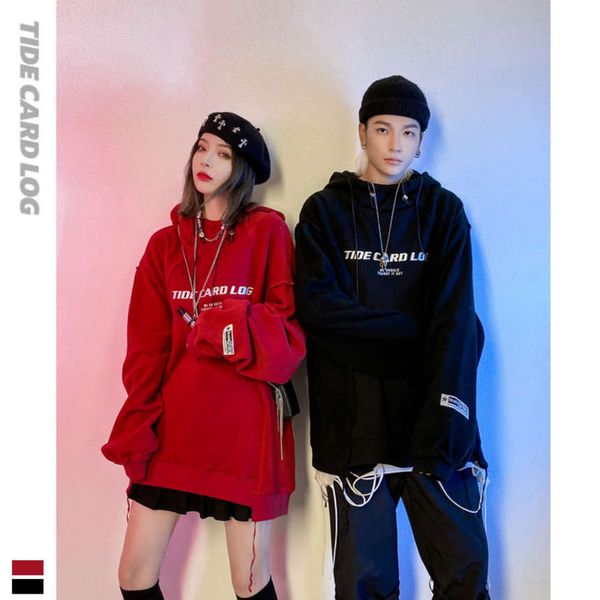 Autumn winter new hooded Pullover Personalized English sweater long sleeve student ing high street men's and women's couple, Black
Autumn winter new hooded Pullover Personalized English sweater long sleeve student ing high street men's and women's couple, Black