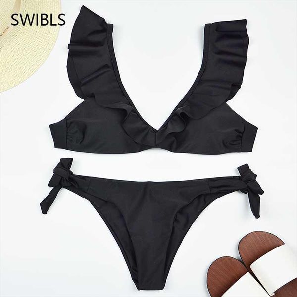 women's swimwear 2021 flouncing black bikini female bather floral swimsuit lace brazilian beach bathing suit push-up biquinis women, White;black
women's swimwear 2021 flouncing black bikini female bather floral swimsuit lace brazilian beach bathing suit push-up biquinis women, White;black