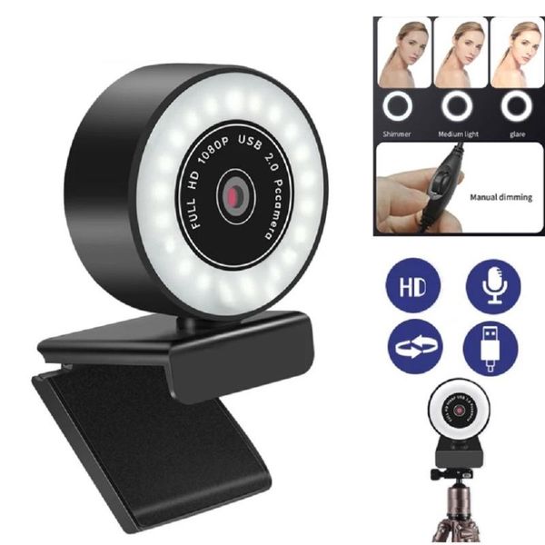 webcams lap1080p/2k/5mp webcam with ring light and mic autofocus web camera
webcams lap1080p/2k/5mp webcam with ring light and mic autofocus web camera