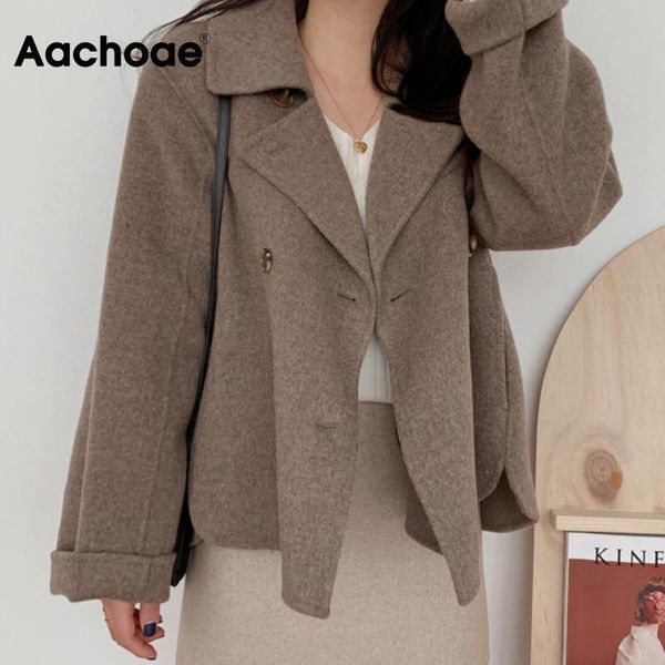 women's wool & blends aachoae 2021 fashion women elegant double breasted long sleeve coats autumn winter chic casual solid color outerw, Black
women's wool & blends aachoae 2021 fashion women elegant double breasted long sleeve coats autumn winter chic casual solid color outerw, Black