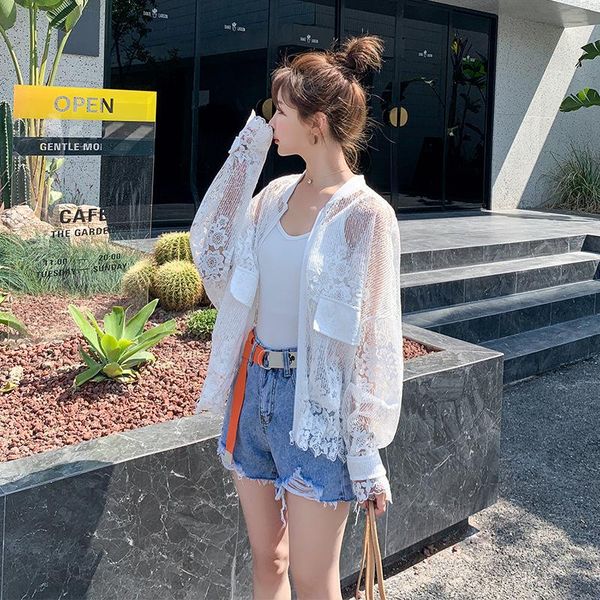 women's jackets style heavy lace net yarn embroidered coat sun-protective clothing female air conditioning unlined upper garment, Black;brown
women's jackets style heavy lace net yarn embroidered coat sun-protective clothing female air conditioning unlined upper garment, Black;brown