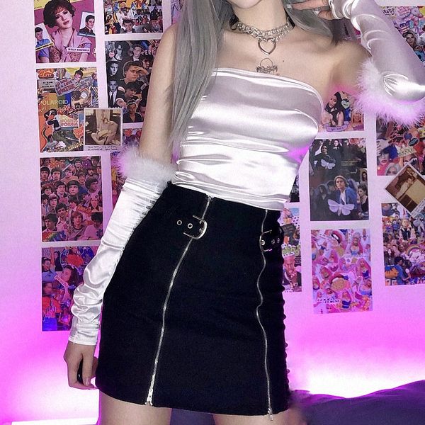 bodycon zipper slit black mini skirts gothic streetwear high waist vintage stretch short skirts female casual party
bodycon zipper slit black mini skirts gothic streetwear high waist vintage stretch short skirts female casual party