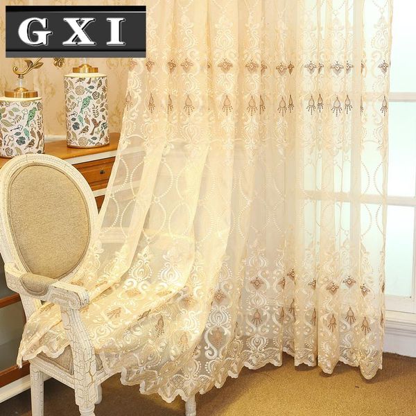 gxi luxury embroidery tulle curtain for living room sheer voile fabric golden lace bottom bay window cortina tende m072#4
gxi luxury embroidery tulle curtain for living room sheer voile fabric golden lace bottom bay window cortina tende m072#4