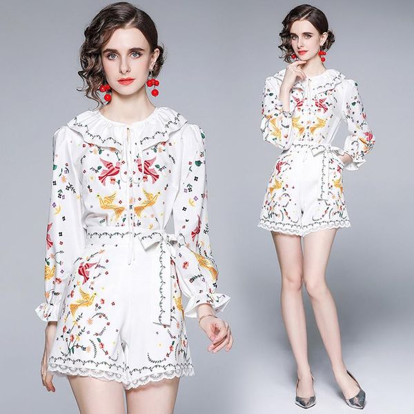 women's tracksuits drop summer 2 piece 2pcs women ladies set vintage print crew neck long sleeve shirt blouse short tracksuit outfit, Gray
women's tracksuits drop summer 2 piece 2pcs women ladies set vintage print crew neck long sleeve shirt blouse short tracksuit outfit, Gray