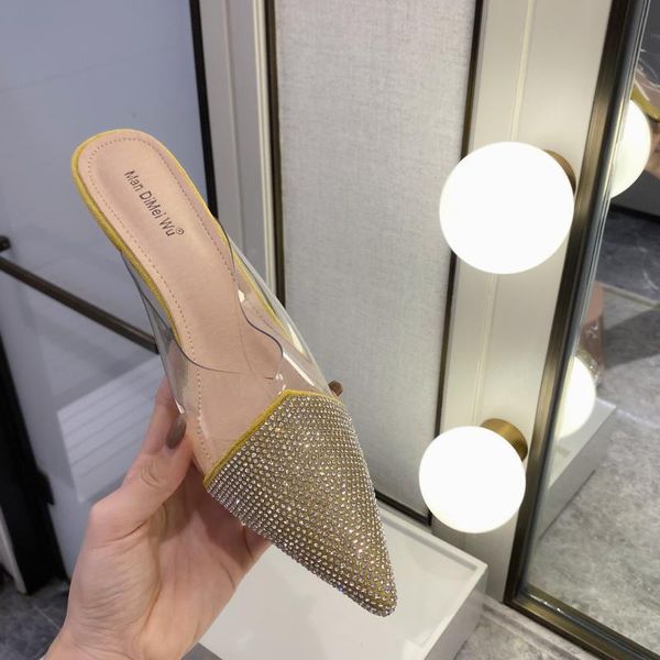 slippers rhinesonte mules women thin heels shoes for summer pointed toe casual 2021 female half, Black
slippers rhinesonte mules women thin heels shoes for summer pointed toe casual 2021 female half, Black