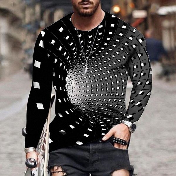 men's t shirt graphic optical illusion plus size round neck daily going out print long sleeve streetwear exaggerated rainbow c5qg#, White;black
men's t shirt graphic optical illusion plus size round neck daily going out print long sleeve streetwear exaggerated rainbow c5qg#, White;black