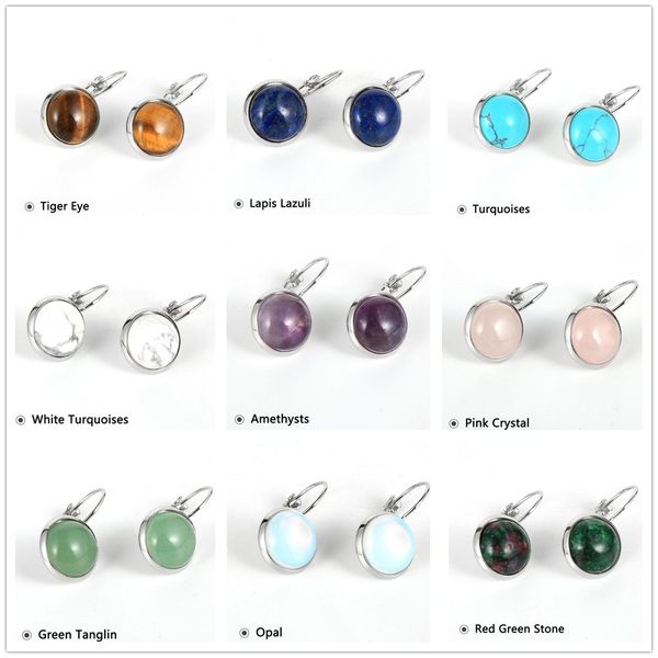 12mm natural stone round gem stone turquoises dangled earrings tiger eye onyx labradorite pierced france earring hook jewelry, Golden;silver
12mm natural stone round gem stone turquoises dangled earrings tiger eye onyx labradorite pierced france earring hook jewelry, Golden;silver