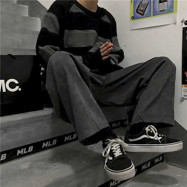 pants summer corduroy wide-leg pants korean version of retro dark loose straight street men women couple trousers students 210526, Black;white
pants summer corduroy wide-leg pants korean version of retro dark loose straight street men women couple trousers students 210526, Black;white