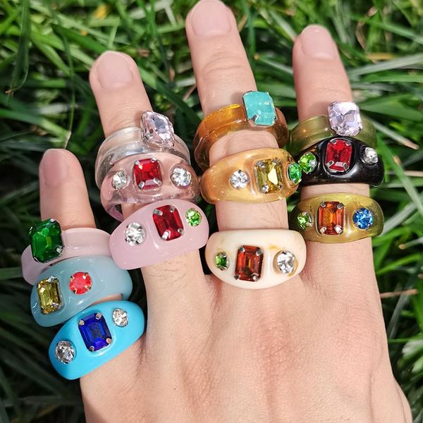 cluster rings punki 2021 colourful transparent resin acrylic rhinestone geometric square round for women jewelry summer travel gifts, Golden;silver
cluster rings punki 2021 colourful transparent resin acrylic rhinestone geometric square round for women jewelry summer travel gifts, Golden;silver