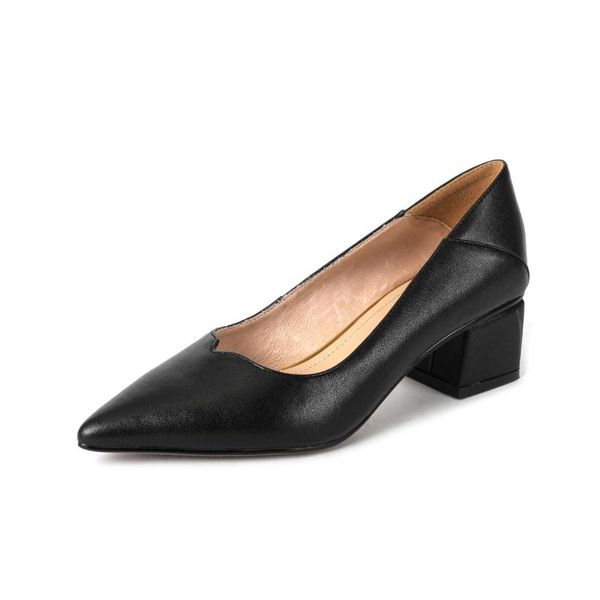 dress shoes spring autumn fashion women's comfortable genuine leather material 4.5cm thick high heel pointed toe office ladies pumps, Black
dress shoes spring autumn fashion women's comfortable genuine leather material 4.5cm thick high heel pointed toe office ladies pumps, Black