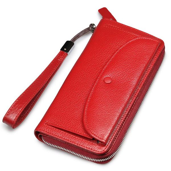 wallets genuine leather women's wallet luxury female coin purse wristband clutch ladies purses women money bag card holder, Red;black
wallets genuine leather women's wallet luxury female coin purse wristband clutch ladies purses women money bag card holder, Red;black