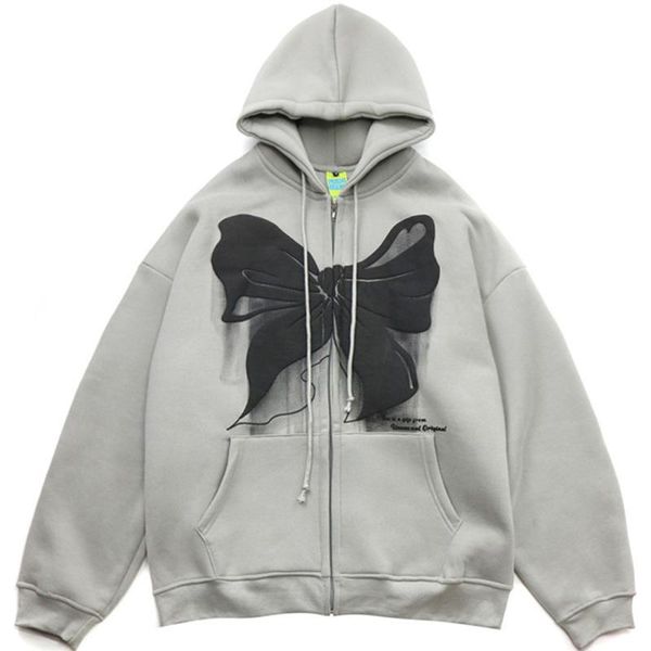 men's hoodies & sweatshirts couple bows print thick hooded sweaters men cardigan loose streetwear woman cotton harajuku vintage zipper, Black
men's hoodies & sweatshirts couple bows print thick hooded sweaters men cardigan loose streetwear woman cotton harajuku vintage zipper, Black