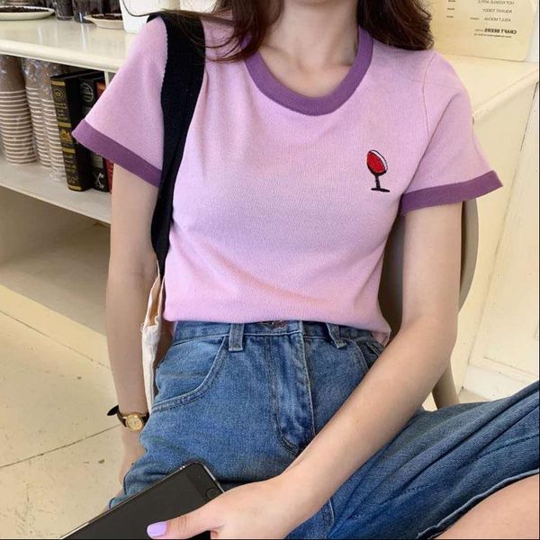 knitted tees cute solid o neck short sleeve crop summer t shirts women thin t shirts 2021 summer, White
knitted tees cute solid o neck short sleeve crop summer t shirts women thin t shirts 2021 summer, White