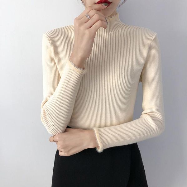 women's sweaters women sweater for winter knit 2021 long sleeve black casual turtleneck pullovers solid blusas femininas white warm 08, White;black
women's sweaters women sweater for winter knit 2021 long sleeve black casual turtleneck pullovers solid blusas femininas white warm 08, White;black