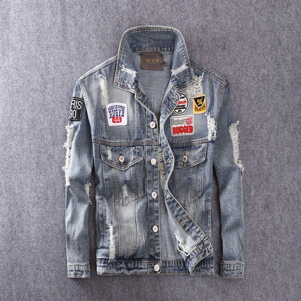 2021 new newly fashion destroyed hip hop denim jackets men cotton coats streetwear patches designer chaqueta 1gv6, Black;brown
2021 new newly fashion destroyed hip hop denim jackets men cotton coats streetwear patches designer chaqueta 1gv6, Black;brown