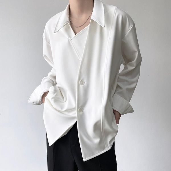 men's casual shirts autumn simple cool style long sleeve shirt japanese vintage fashion loose thick coat man, White;black
men's casual shirts autumn simple cool style long sleeve shirt japanese vintage fashion loose thick coat man, White;black