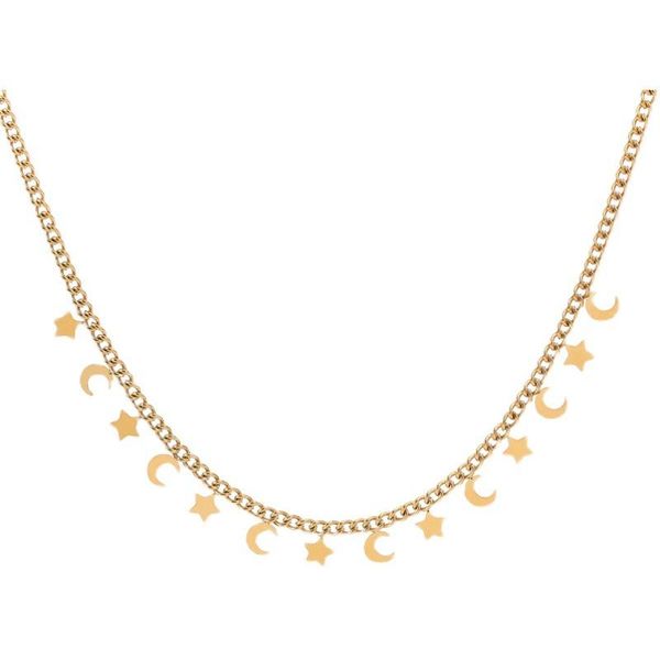 chains niche design personality star moon titanium steel necklace clavicle chain female cold wind wild simple, Silver
chains niche design personality star moon titanium steel necklace clavicle chain female cold wind wild simple, Silver