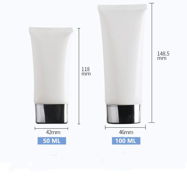 50ml/100ml white empty facial cleanser refillable bottles outdoor travel portable cream lotion hose tube container
50ml/100ml white empty facial cleanser refillable bottles outdoor travel portable cream lotion hose tube container