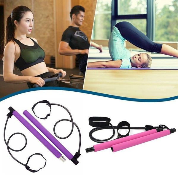 accessories pilates bar kit for portable home gym exercise, 2 latex exercise resistance bands-3 section sticks-integrated fitness equipment
accessories pilates bar kit for portable home gym exercise, 2 latex exercise resistance bands-3 section sticks-integrated fitness equipment