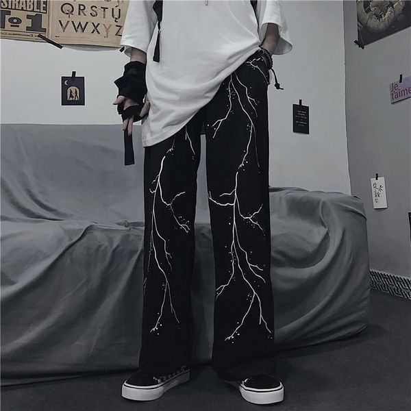 japanese streetwear wide leg straight pants harajuku goth high waist pants women hippie oversized trousers loose pants, Black;white
japanese streetwear wide leg straight pants harajuku goth high waist pants women hippie oversized trousers loose pants, Black;white