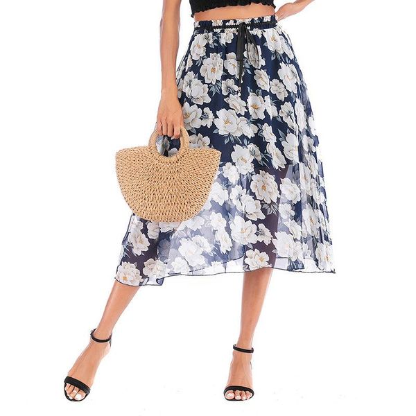 skirts 2021 boho chiffon skirt floral print beach summer high waist midi a line female qz0054, Black
skirts 2021 boho chiffon skirt floral print beach summer high waist midi a line female qz0054, Black