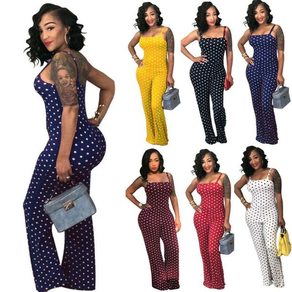 women's jumpsuits & rompers 2021 women ladies summer jumpsuit romper long pants polka dots party trousers plus size, Black;white
women's jumpsuits & rompers 2021 women ladies summer jumpsuit romper long pants polka dots party trousers plus size, Black;white
