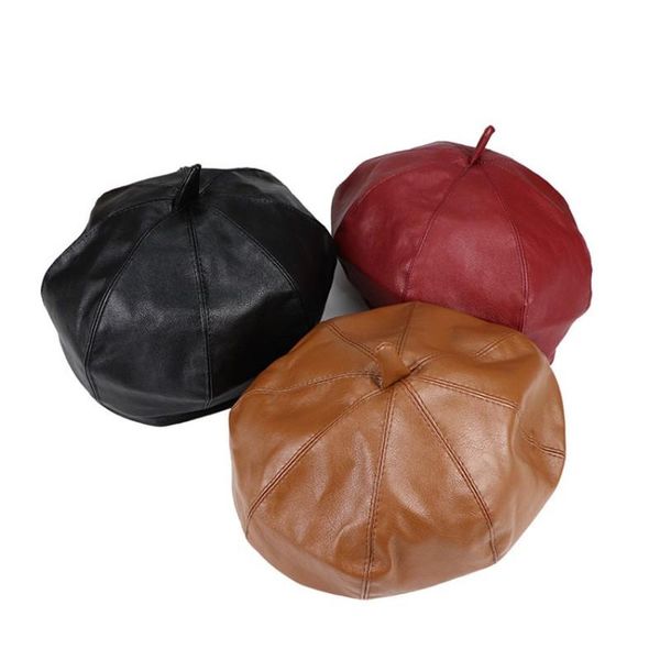 berets women french fashion solid color cap pu leather beret artist warm beanie hat female ladies all-match adjustable, Blue;gray
berets women french fashion solid color cap pu leather beret artist warm beanie hat female ladies all-match adjustable, Blue;gray