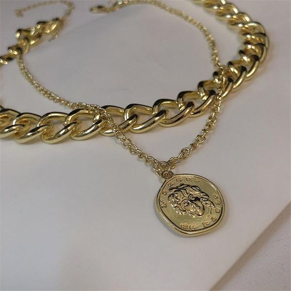hangzhi vintage multi-layer coin chain choker necklace for women gold silver color fashion portrait chain necklaces jewelry
hangzhi vintage multi-layer coin chain choker necklace for women gold silver color fashion portrait chain necklaces jewelry
