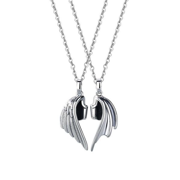 pendant necklaces personality punk heart angel demon wing necklace for women men lovers couples vinatge statement link rope chain jewelry, Silver
pendant necklaces personality punk heart angel demon wing necklace for women men lovers couples vinatge statement link rope chain jewelry, Silver
