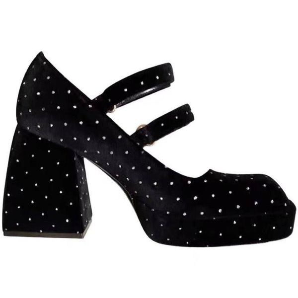 2021 french retro thick bottom woman shoes leather chunky heel platform square toe buckle strap zapatos de mujer plataforma, Black
2021 french retro thick bottom woman shoes leather chunky heel platform square toe buckle strap zapatos de mujer plataforma, Black