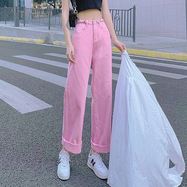 women's jeans high waist pink for women 2021 fashion trend wide leg pants teenage purple denim trousers girl streetwear clothes, Blue
women's jeans high waist pink for women 2021 fashion trend wide leg pants teenage purple denim trousers girl streetwear clothes, Blue