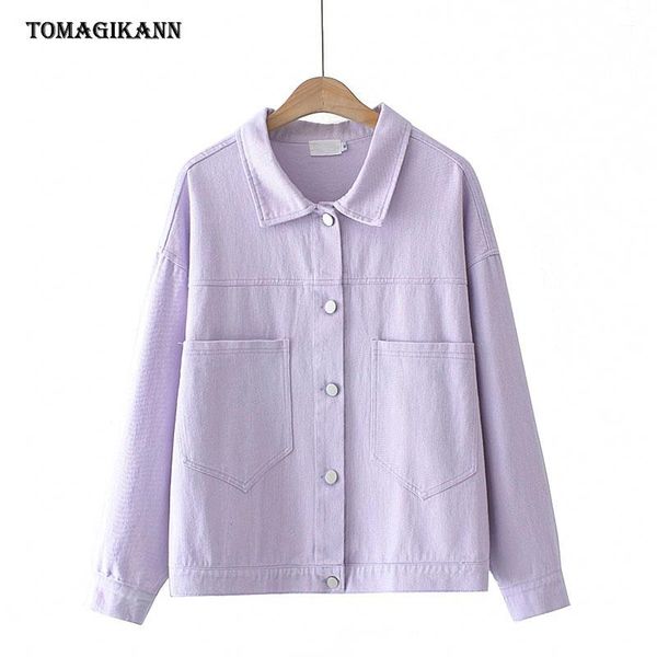 women's jackets 4xl purple denim coat for women turn down collar full sleeve double pockets jacket 2021 fall vintage casual female clot, Black;brown
women's jackets 4xl purple denim coat for women turn down collar full sleeve double pockets jacket 2021 fall vintage casual female clot, Black;brown