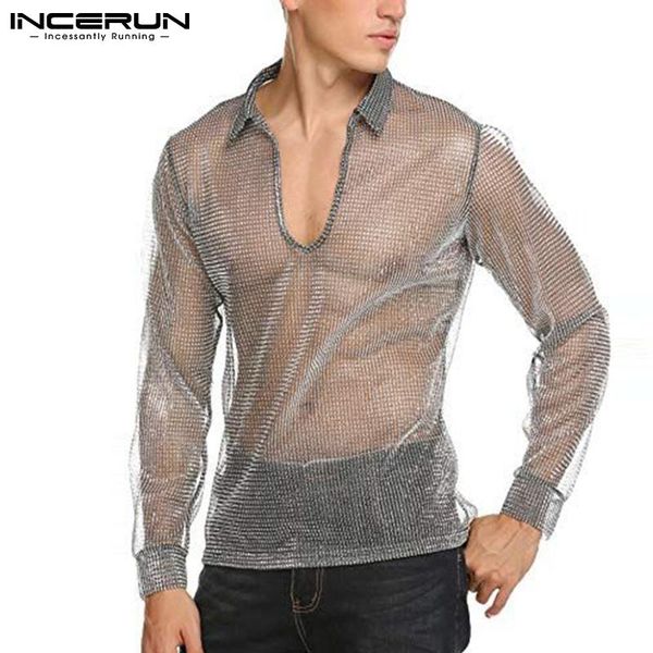 men's casual shirts men mesh shirt lapel long sleeve see through party nightclub camisas 2021 breathable streetwear clothing s-5xl ince, White;black
men's casual shirts men mesh shirt lapel long sleeve see through party nightclub camisas 2021 breathable streetwear clothing s-5xl ince, White;black