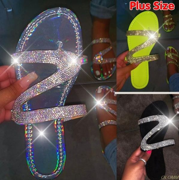 slippers 2021 summer women crystal glitter flat bling female candy color flip flops outdoor ladies slides beach shoes, Black
slippers 2021 summer women crystal glitter flat bling female candy color flip flops outdoor ladies slides beach shoes, Black