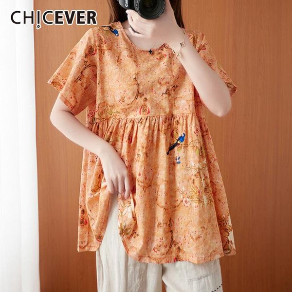 women's t-shirt chicever orange ruched t shirt for women o neck short sleeve hit color patchwork casual shirts female summer clothes 20, White
women's t-shirt chicever orange ruched t shirt for women o neck short sleeve hit color patchwork casual shirts female summer clothes 20, White