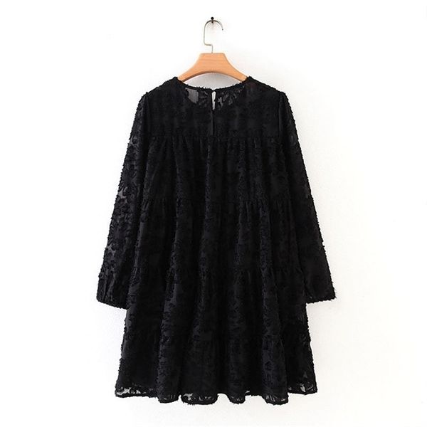 women high street texture pattern black casual loose mini dress autumn ladies lantern sleeve vestidos chic ruffle dresses ds2950 210309, Black;gray
women high street texture pattern black casual loose mini dress autumn ladies lantern sleeve vestidos chic ruffle dresses ds2950 210309, Black;gray