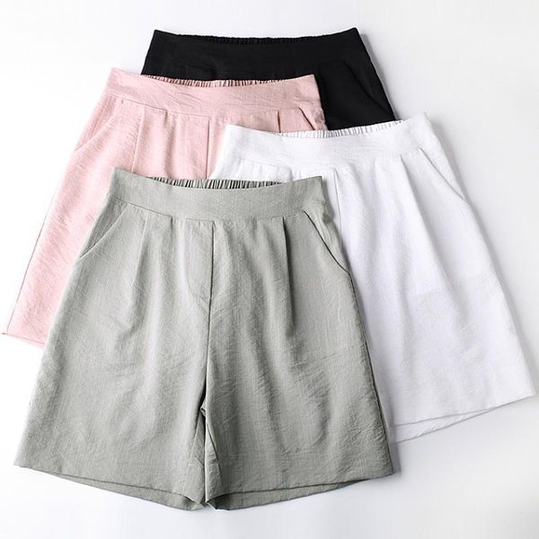 women's shorts cotton linen women 2021 summer loose casual streetwear harajuku wide-leg simple oversize trousers female, White;black
women's shorts cotton linen women 2021 summer loose casual streetwear harajuku wide-leg simple oversize trousers female, White;black