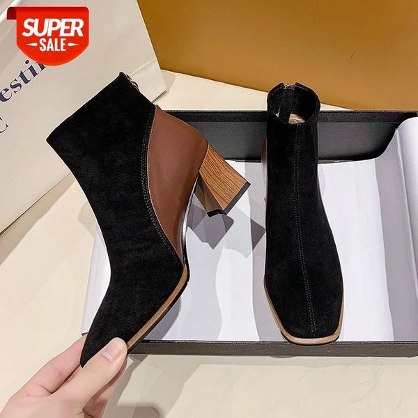 european and american pointed high-heel ankle boots fashion wild square heel short boots high heels simple comfort women's #rj7z, Black
european and american pointed high-heel ankle boots fashion wild square heel short boots high heels simple comfort women's #rj7z, Black
