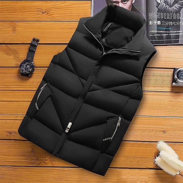 autumn and winter korean fashion 2021 new thickened warm down cotton vest jacket men, Black;white
autumn and winter korean fashion 2021 new thickened warm down cotton vest jacket men, Black;white