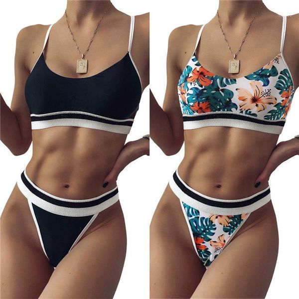 bikini set women's solid color/print swimwear push up micro bikinis swimsuit spaghetti straps vest and short pants, White;black
bikini set women's solid color/print swimwear push up micro bikinis swimsuit spaghetti straps vest and short pants, White;black