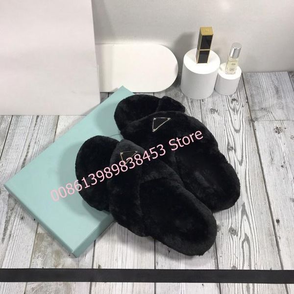 slippers women fashion fall winter luxury female designer wool fur plush warm slide house indoor flat shoes, Black
slippers women fashion fall winter luxury female designer wool fur plush warm slide house indoor flat shoes, Black