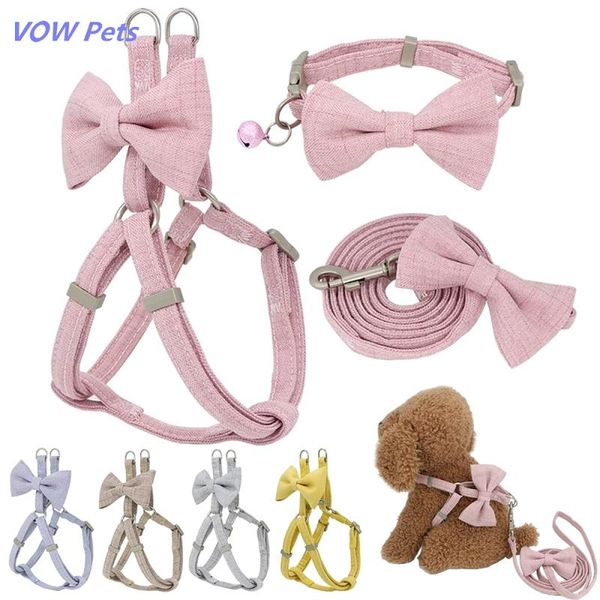 vow pets dog harness leash collar set adjustable soft cute bow double layer dog harness for small medium pet collar leash
vow pets dog harness leash collar set adjustable soft cute bow double layer dog harness for small medium pet collar leash