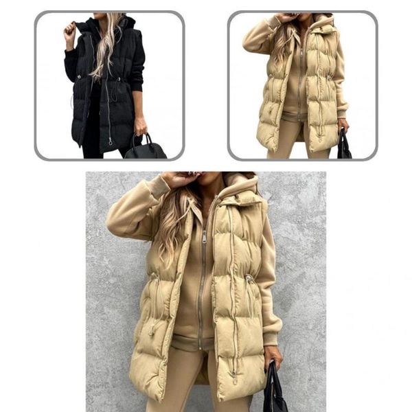 women's vests pockets stylish soft winter vest cardigan sleeveless for work, Black;white
women's vests pockets stylish soft winter vest cardigan sleeveless for work, Black;white